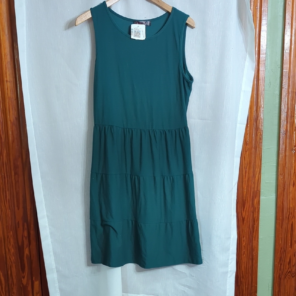 Sleeveless Teal Midi Dress